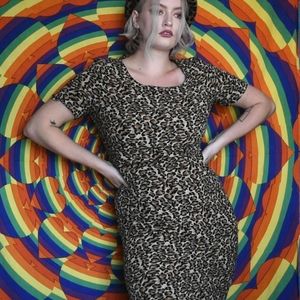 90s Cheetah Midi Dress!!!